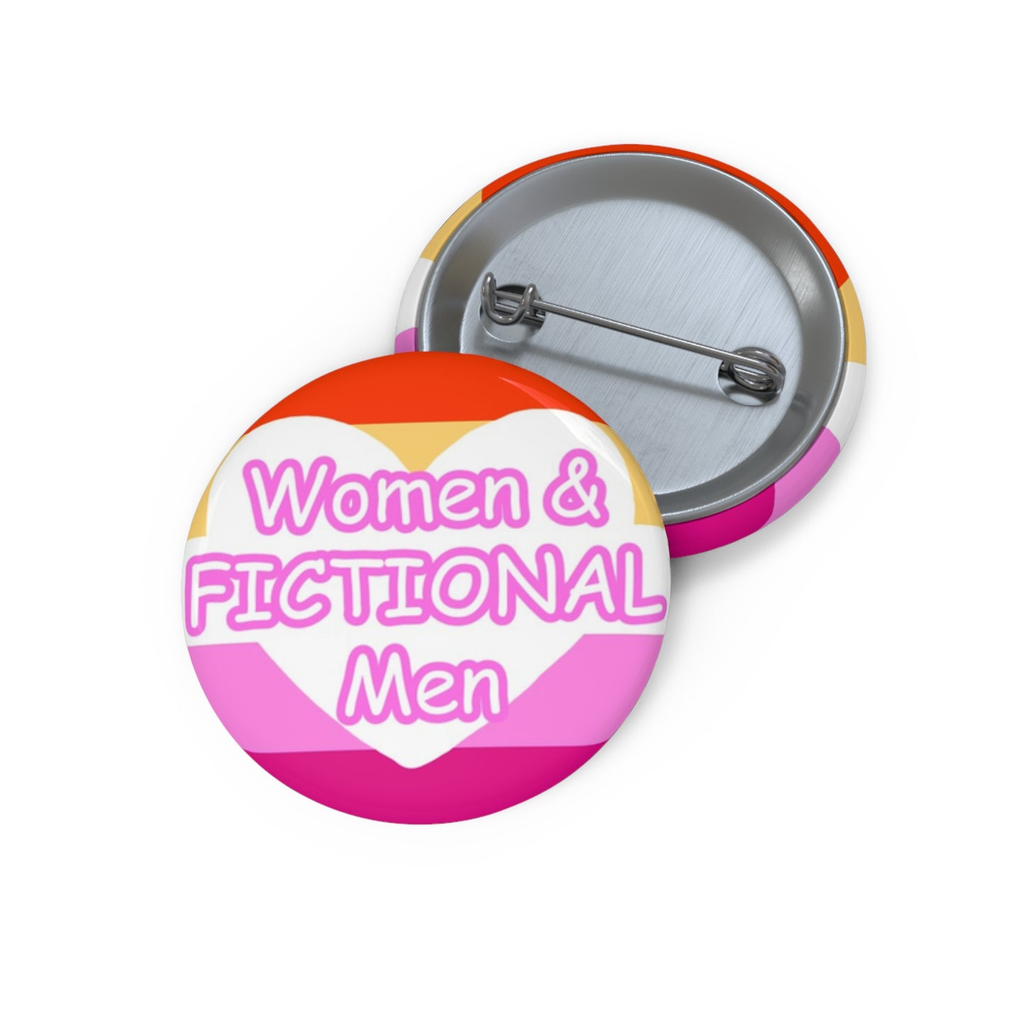 FICTIONAL Men Lesbian Pin Button
