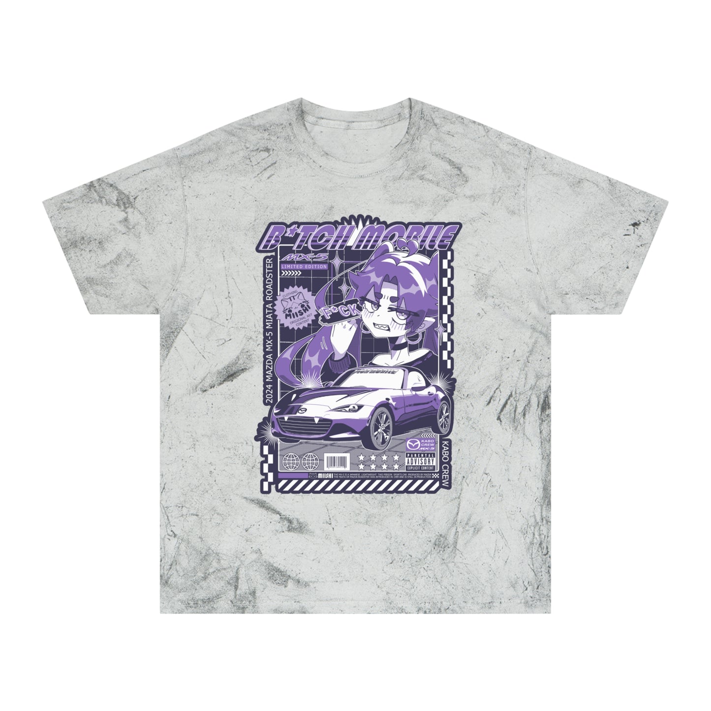 B*tch Mobile Asexual Pride Flag Graphic T-shirt