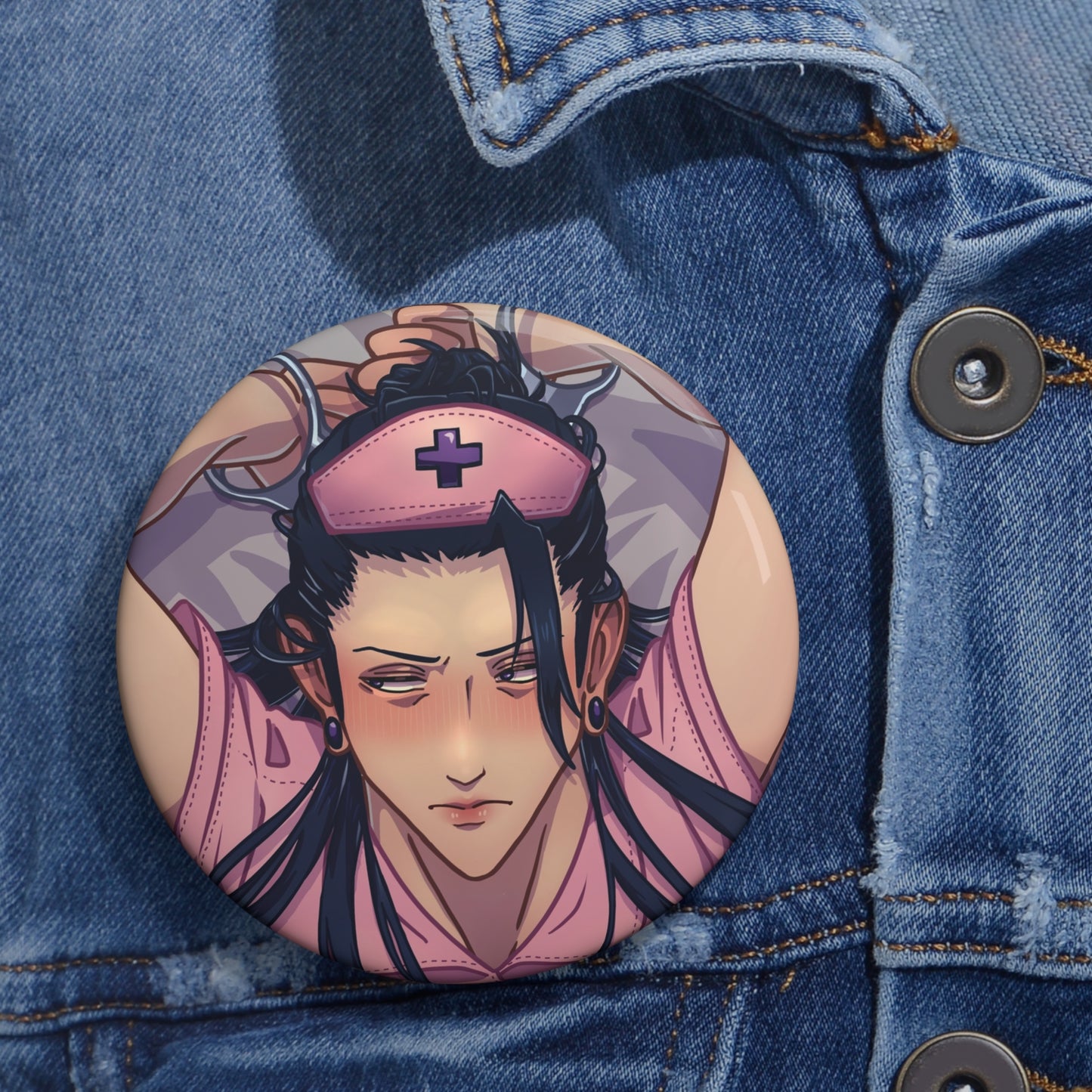 Suguru Geto Nurse Pin Button
