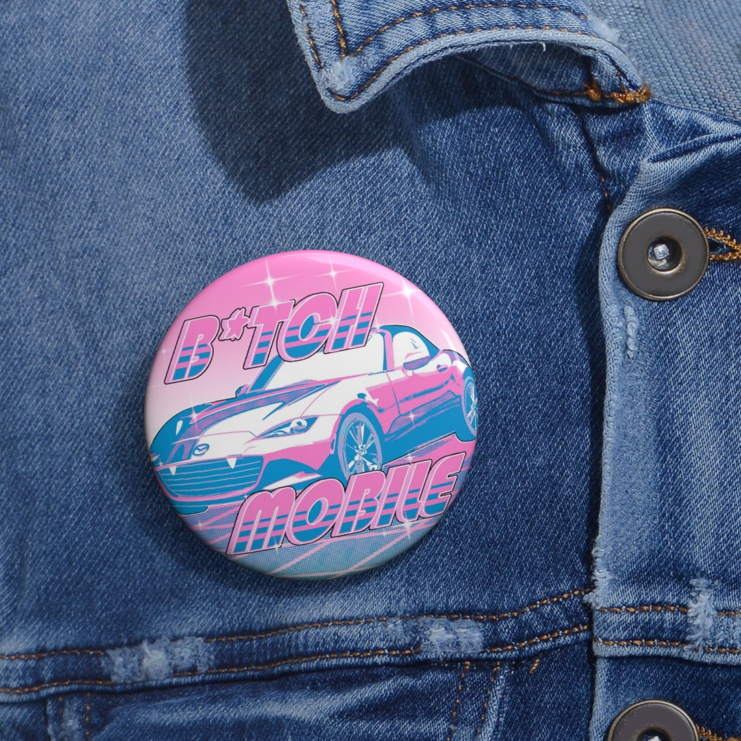 B*tch Mobile Trans Pride Pin Button