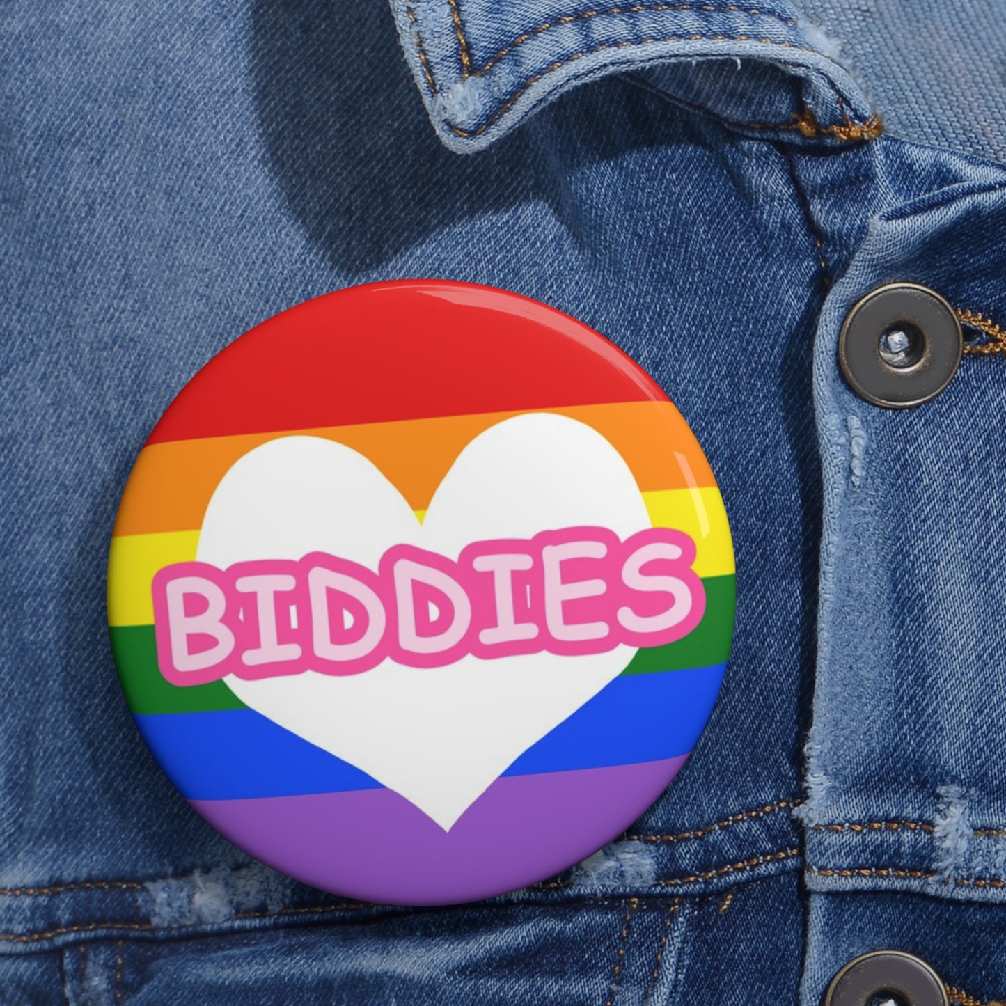 Biddies Pin Button