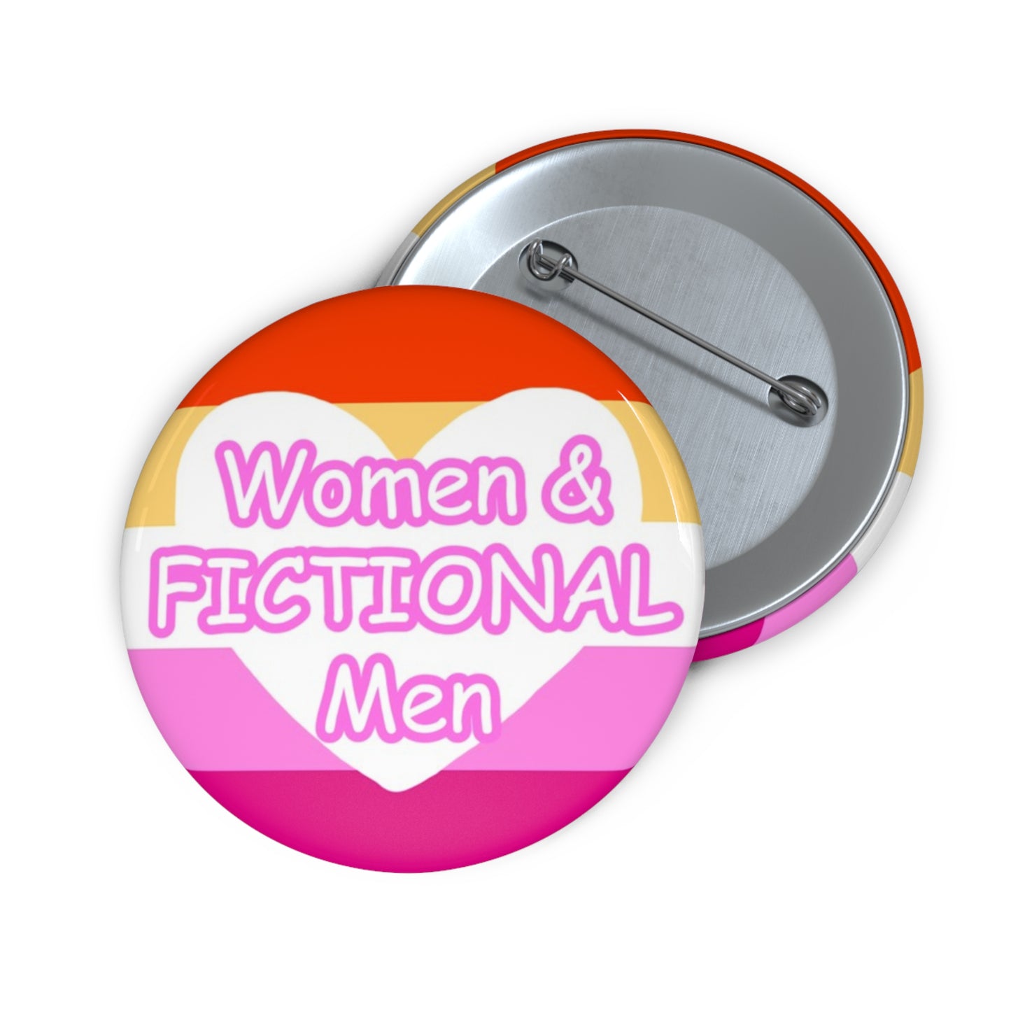 FICTIONAL Men Lesbian Pin Button