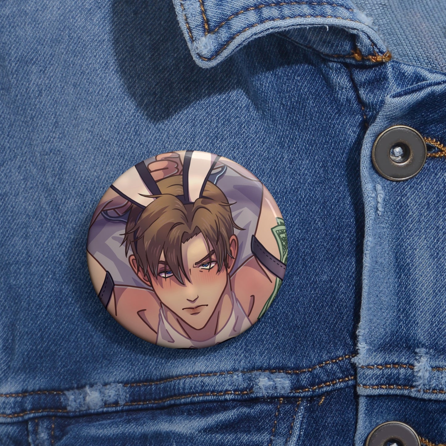 Leon Kennedy Bunny Suit Pin Button, Leon Simp Gifts, RE4 Lover Presents, Leon Girlies, boba mouse pad, Boba stickers
