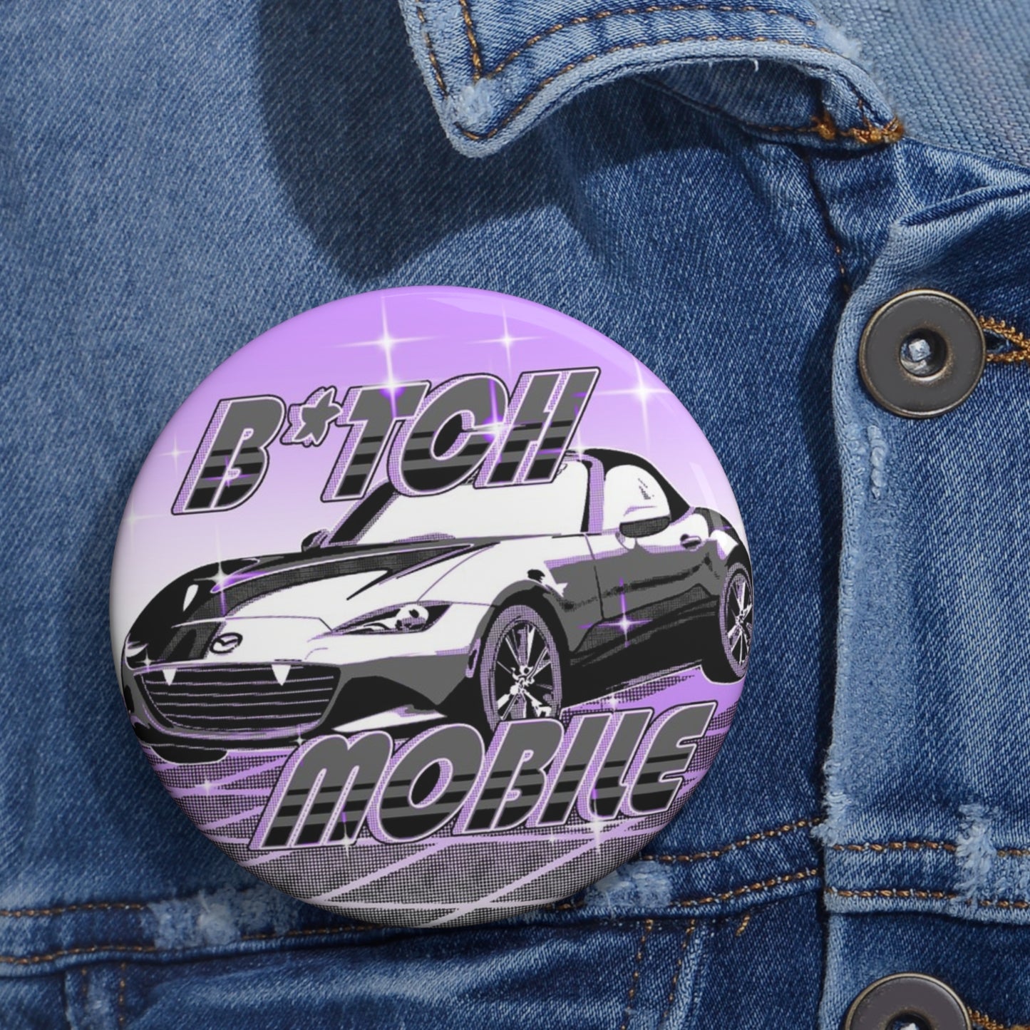 B*tch Mobile Ace Pride Pin Button