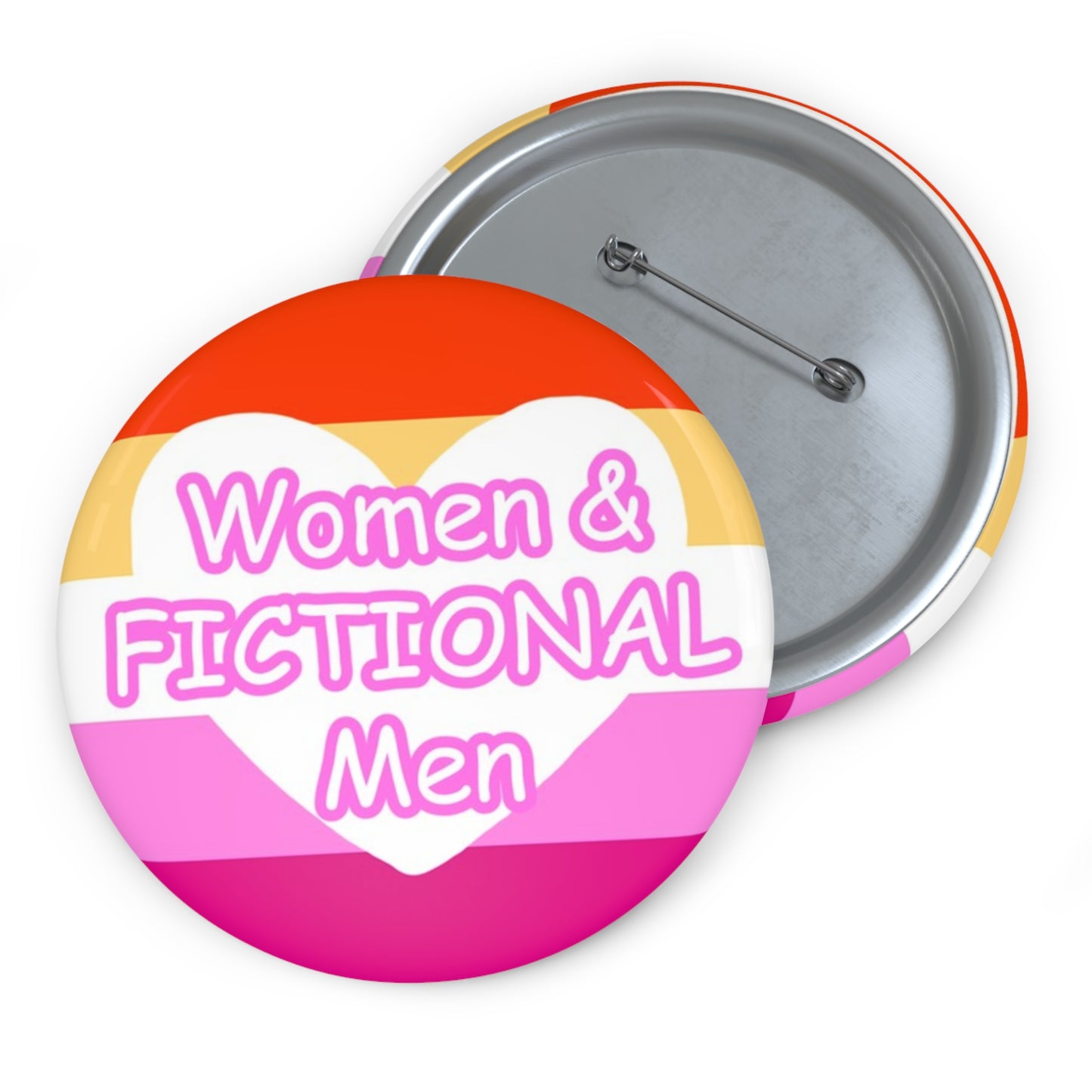 FICTIONAL Men Lesbian Pin Button