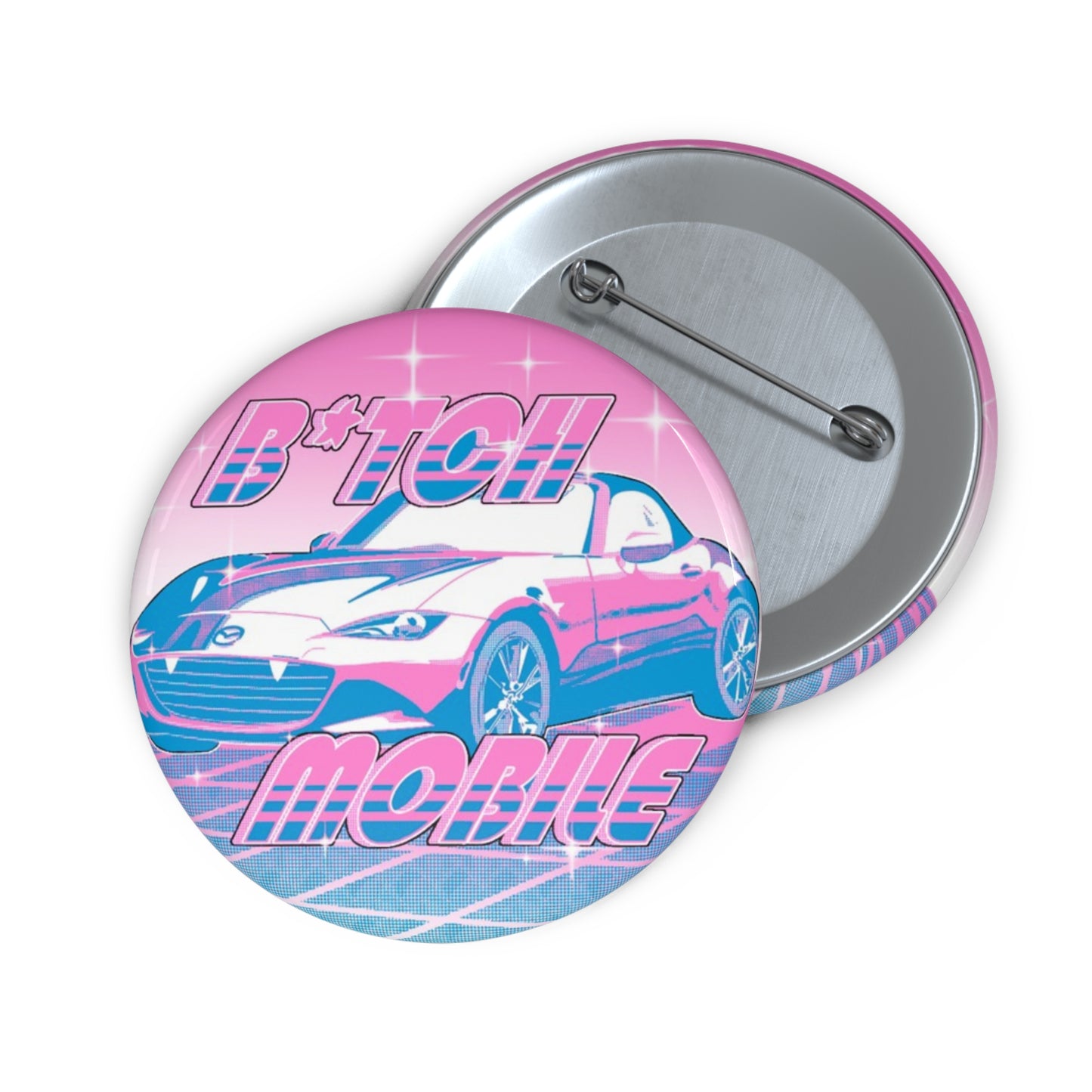 B*tch Mobile Trans Pride Pin Button