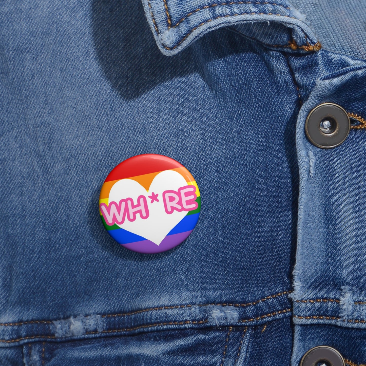 Wh*re Pin Button