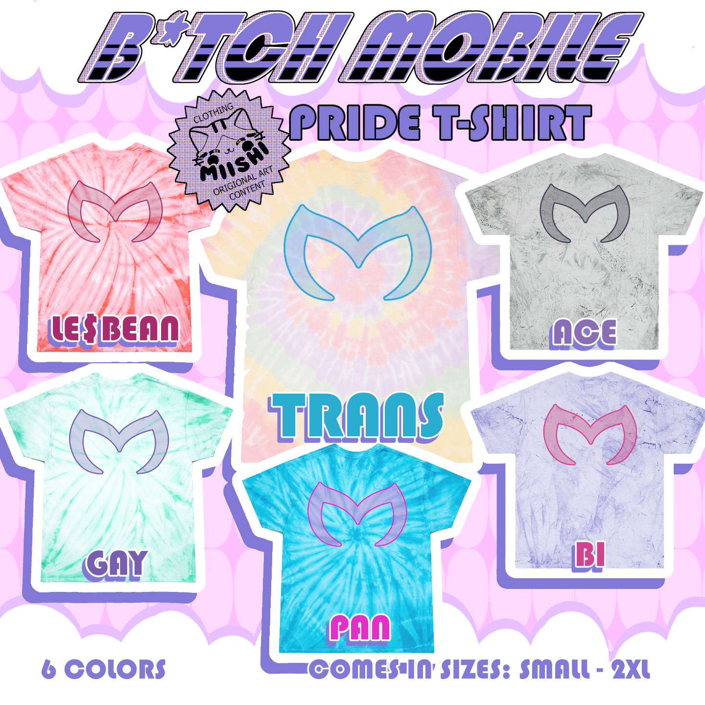 B*tch Mobile Trans Pride Flag Graphic T-shirt