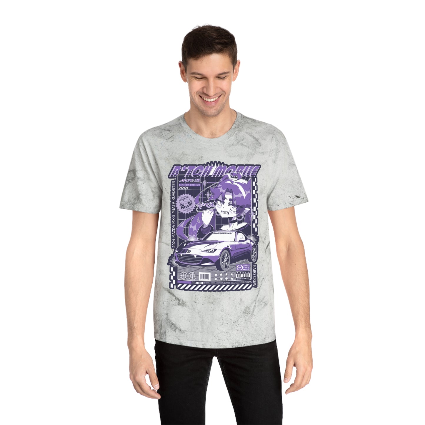 B*tch Mobile Asexual Pride Flag Graphic T-shirt