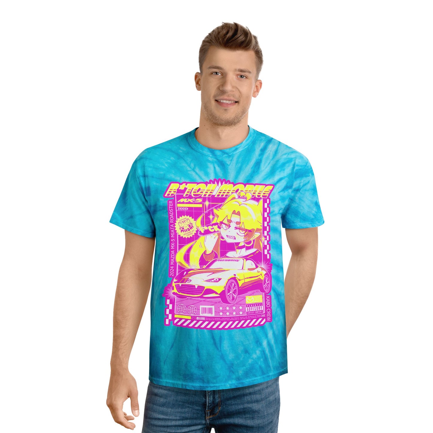 B*tch Mobile Pansexual Pride Flag Graphic T-shirt