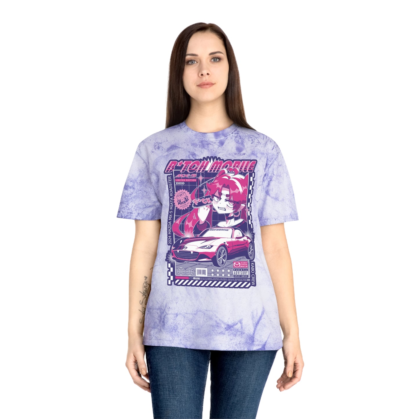 B*tch Mobile Bisexual Pride Flag Graphic T-shirt