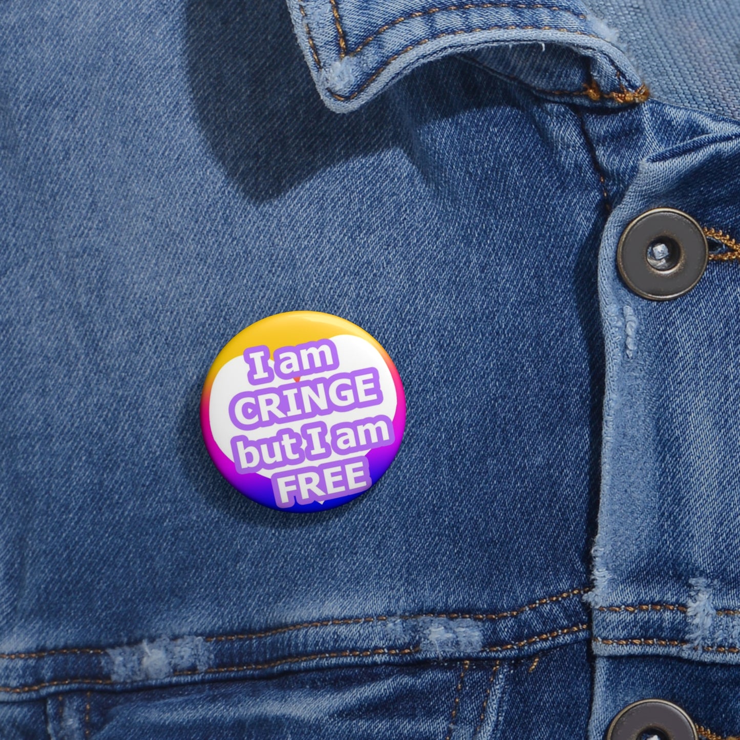 Cringe but Free Pin Button