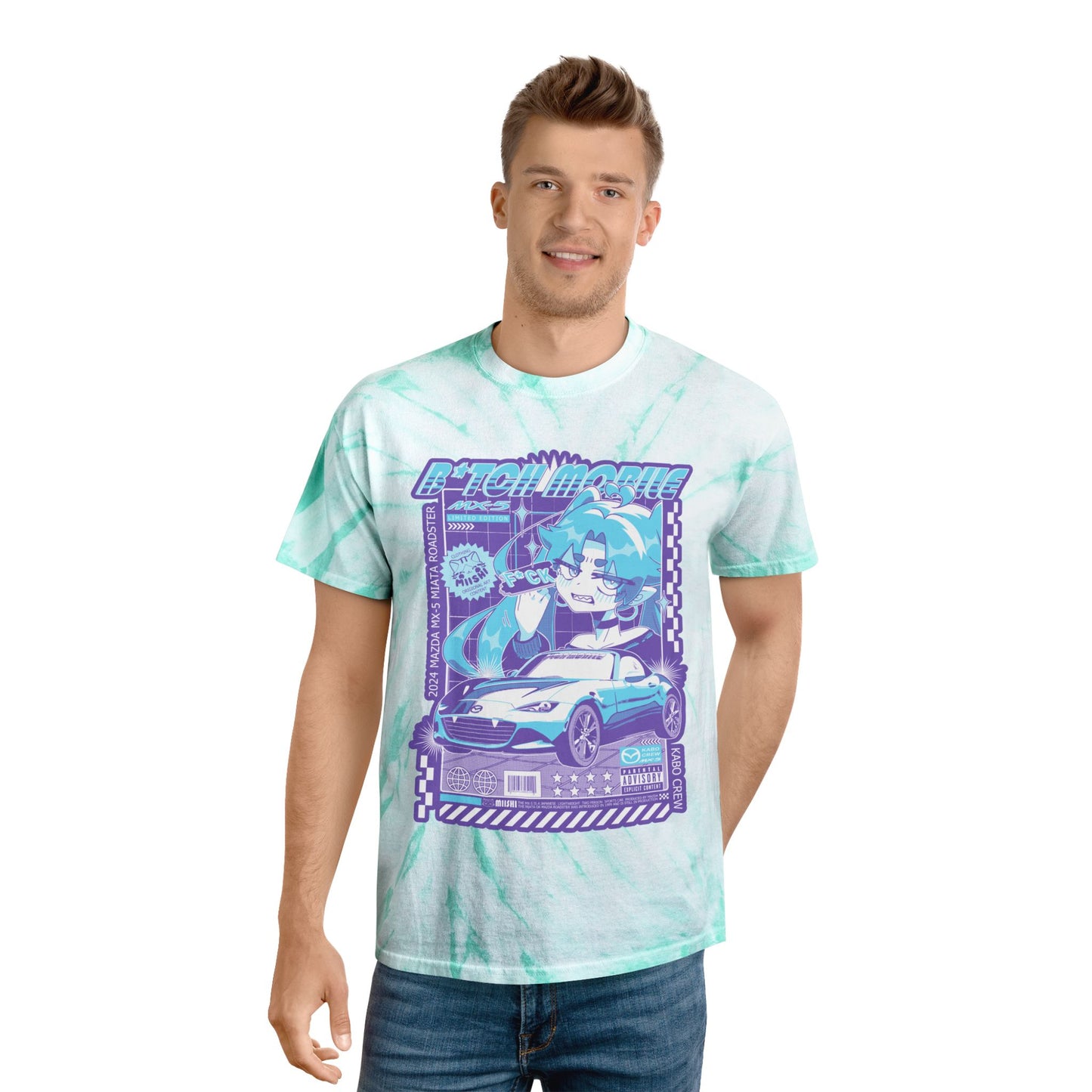 B*tch Mobile Gay Pride Flag Graphic T-shirt