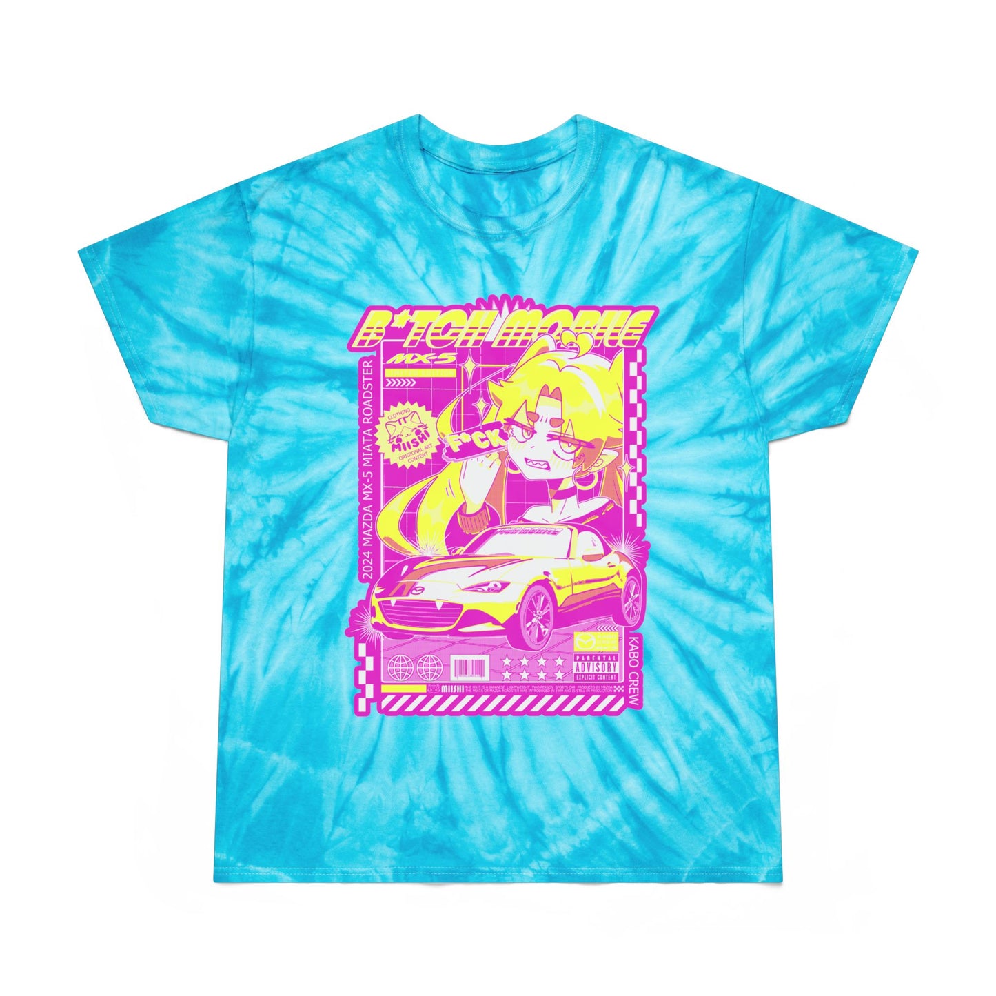 B*tch Mobile Pansexual Pride Flag Graphic T-shirt