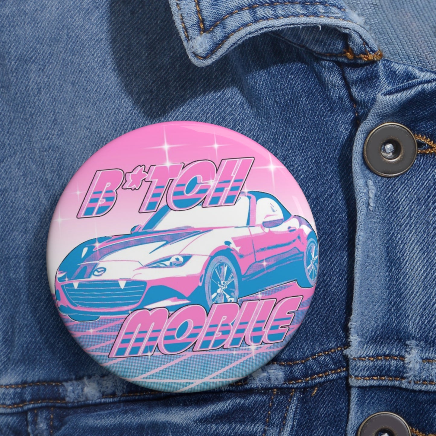 B*tch Mobile Trans Pride Pin Button