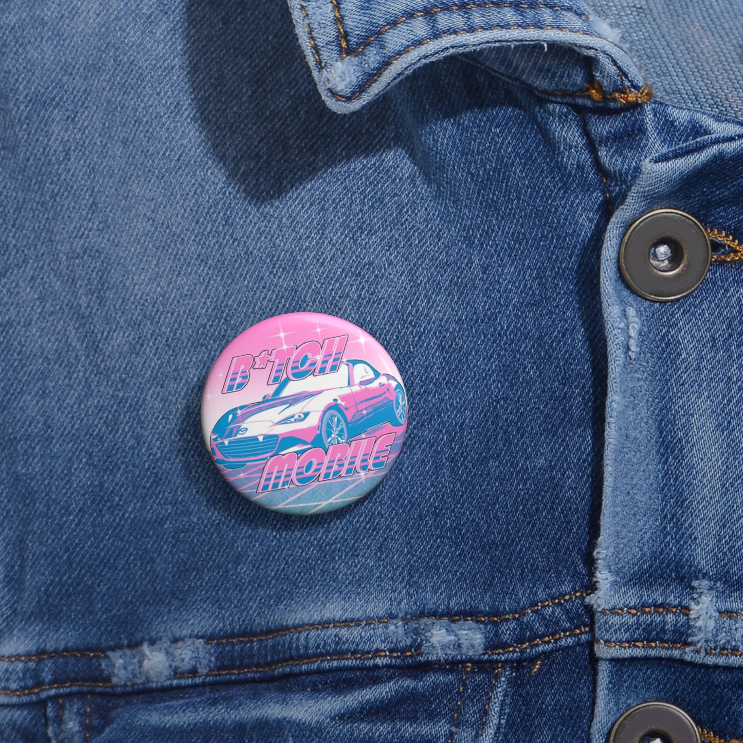 B*tch Mobile Trans Pride Pin Button