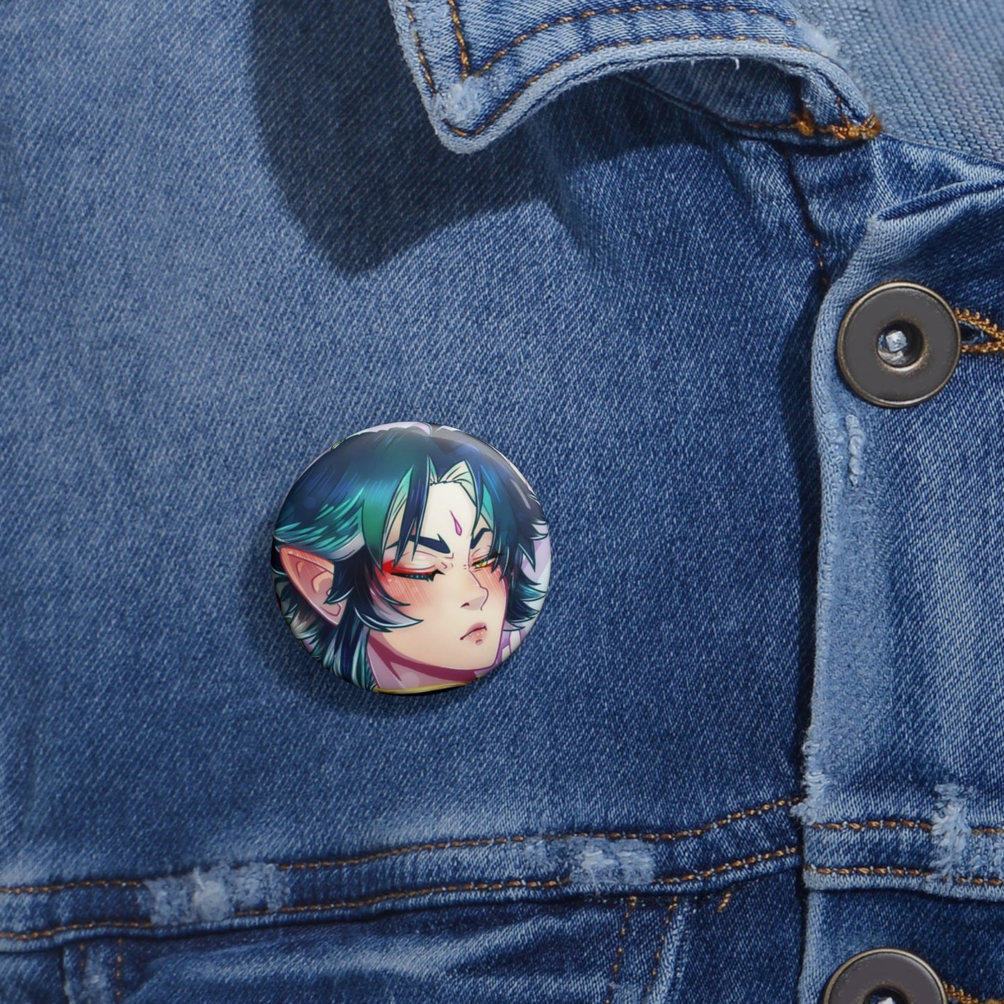 Xiao Dakimakura Fanart Pin Button