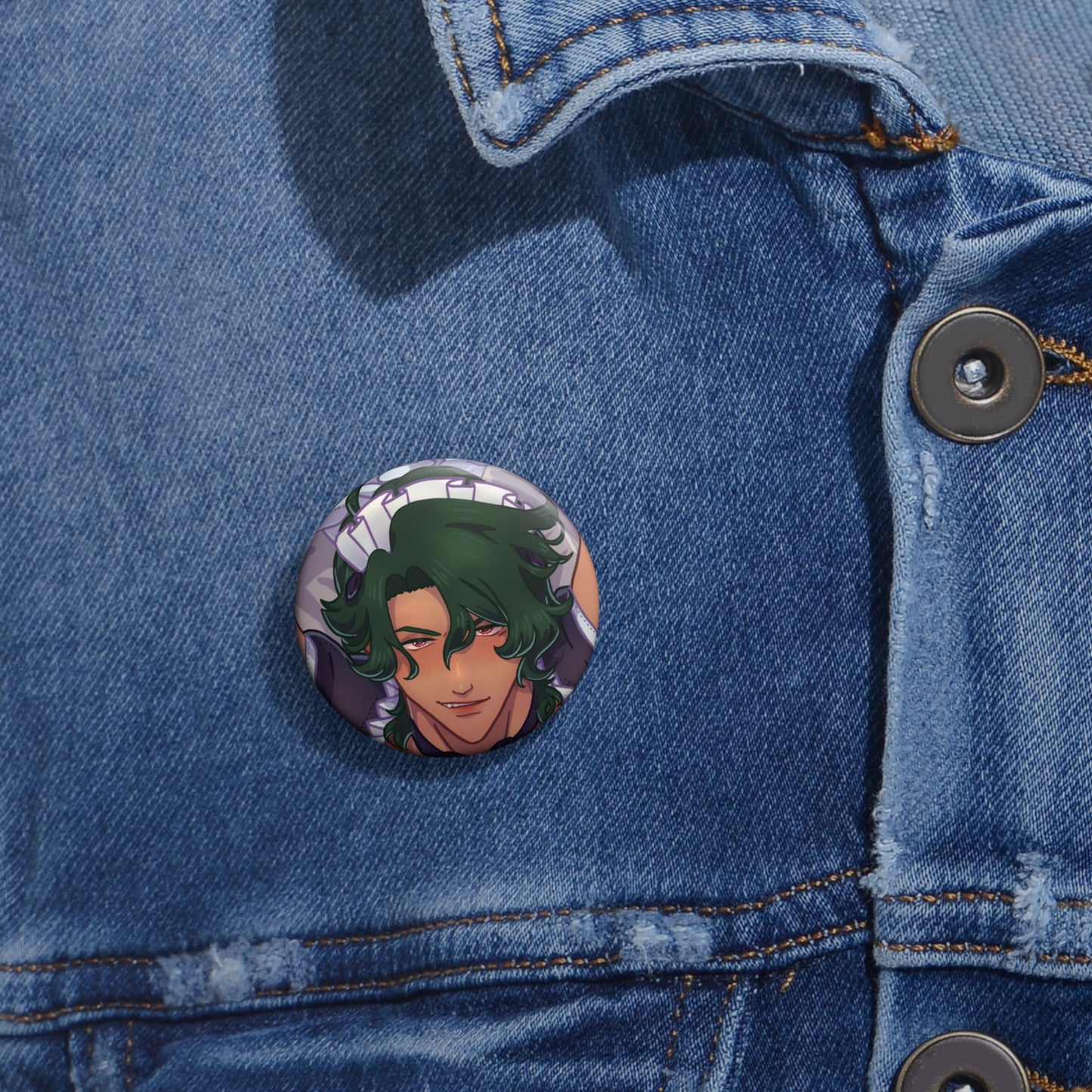 Kojiro Nanjo Maid Uniform Pin Button, Gifts for Joe Simps, Skater Men, Sexy Boba Mousepad Anime Men Presents