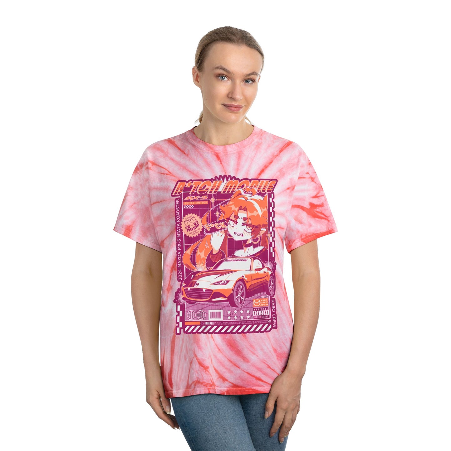 B*tch Mobile Lesbian Pride Flag Graphic T-shirt