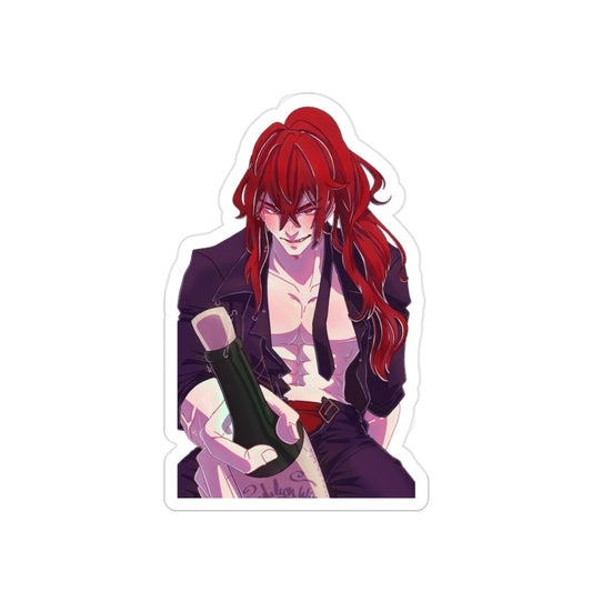 Wine Bottle Diluc Transparent Decal