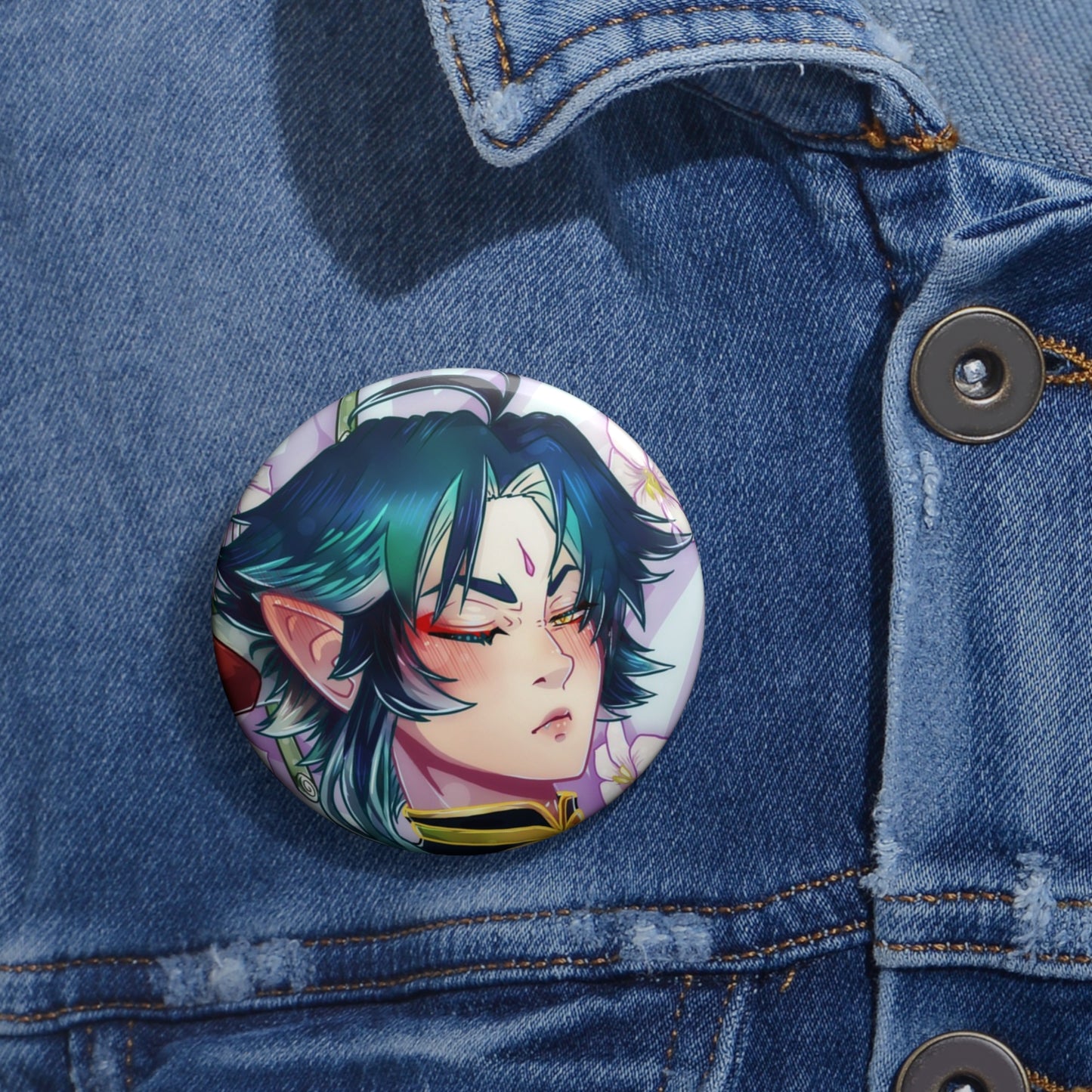 Xiao Dakimakura Fanart Pin Button