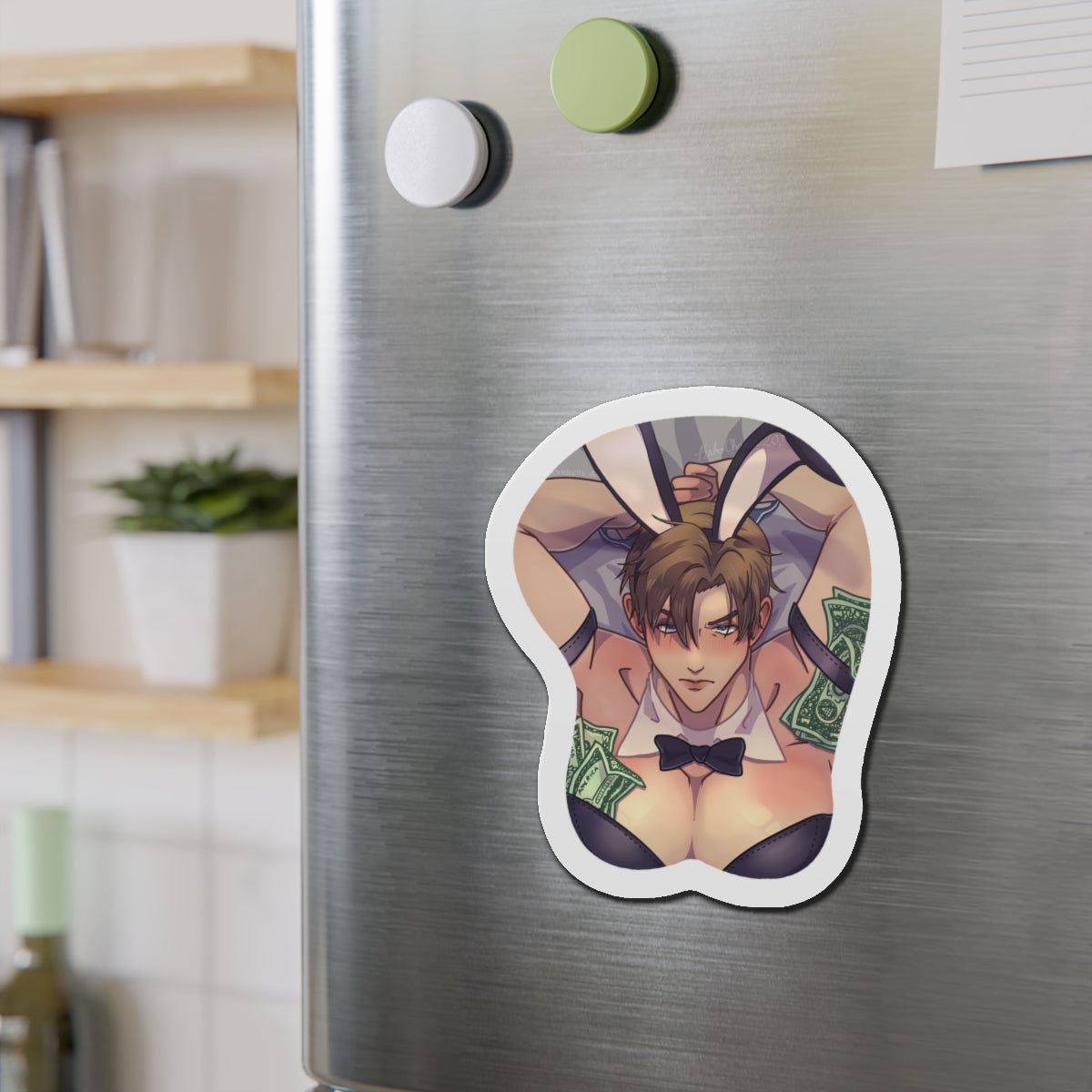 Leon Kennedy Bunny Suit Die-Cut Magnets
